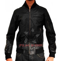 Wall Street Money Never Sleeps Bomber Leather Jacket